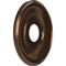Ekena Millwork Berkshire PVC Medallion (Canopies up to 5 3/4"), 13"OD x 3 1/2"ID x 3/4"P, Metallic Antique Brass CMP13BECAB - alternate 4